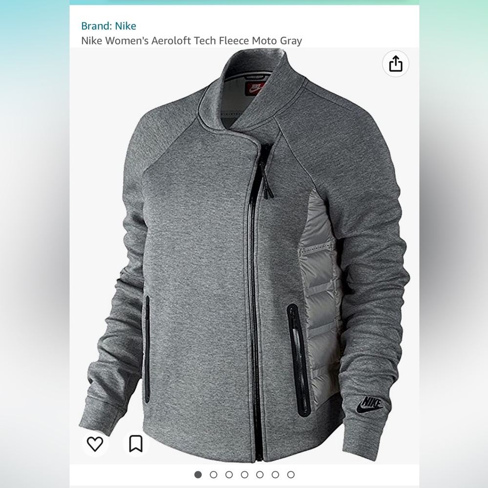 Nike Women's Aeroloft Tech Fleece Moto Gray size M